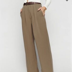 Reformation Mason Pant color - mushroom Size 4